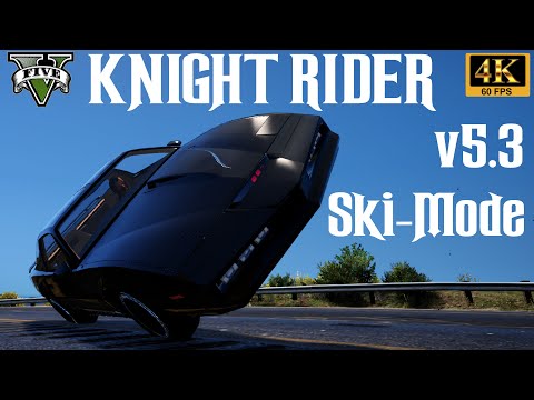 GTA 5 Knight Rider Mod v5.3 - New Ski-Mode and Turbo Boost Upgrade v2 (Stunt Compilation)