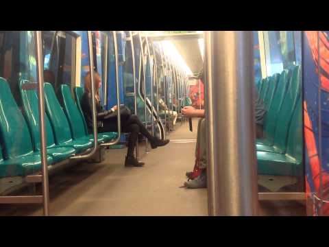 Ritje met RET metro type SG2/1 wagen 5415 (Vijfsluizen - Schiedam Centrum)