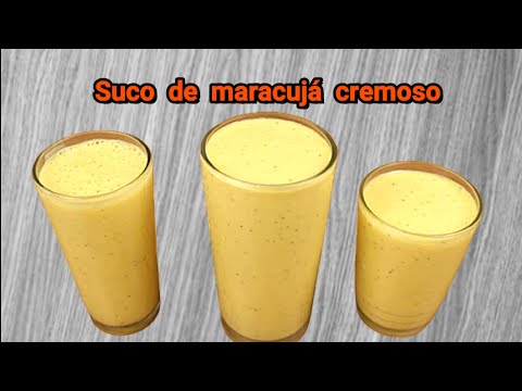 Suco de maracujá cremoso, só leva 3 ingredientes!!