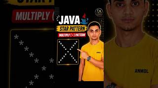 Java Star Pattern | Multiply (X) Pattern in Java | For Loop Pattern | Java Pattern Programs #shorts