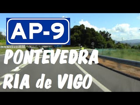 AP-9 Pontevedra , Autopista del Atlántico , Tramo: Ría de Vigo / AP-9 Motorway ,Rande bridge , Spain