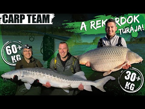 Haskó Tamás és Burszki Zoárd - Egy túrán: ponty 30+ kg, tokhal 60+ kg!!!