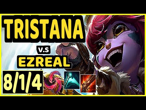 EVANRL (TRISTANA) vs EZREAL - 8/1/4 KDA BOTTOM ADC GAMEPLAY - NA Ranked GRANDMASTER