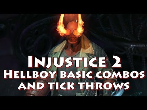 INJUSTICE 2 - Hellboy Basic Combos and Tick Throws