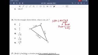 ACT G01    Math    Question 26