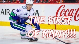 Elias Pettersson got his first GOAL one of many to come