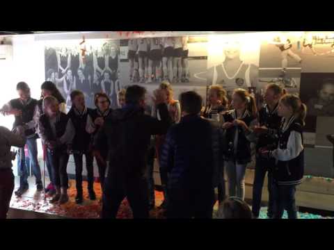Huldiging MD7 zaalhockey kampioen