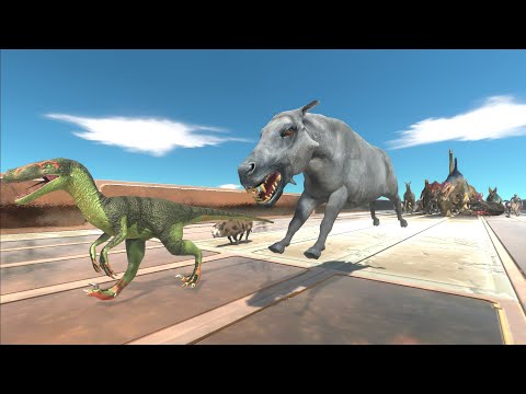 Race to eat BOAR, DAEODON & DEINONYCHUS - Animal Revolt Battle Simulator