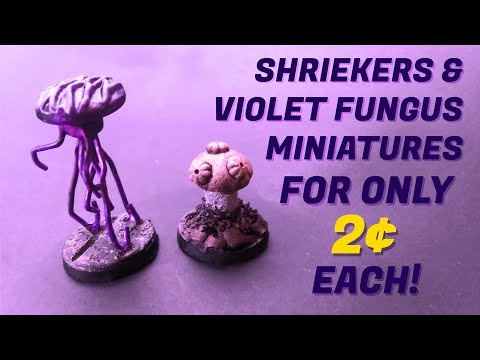 Minis for Pennies - Shrieker & Violet Fungus 4 Dungeons & Battlefields - ̗̀Cheap Miniatures  ̖́- ep3