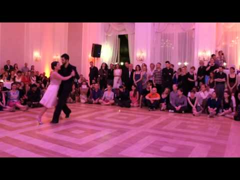  Dana Frigoli  and  Adrian Ferreyra  are  dancing  to  the  nontraditional song  "  Milonga Para Una Armonica  "  in  2015