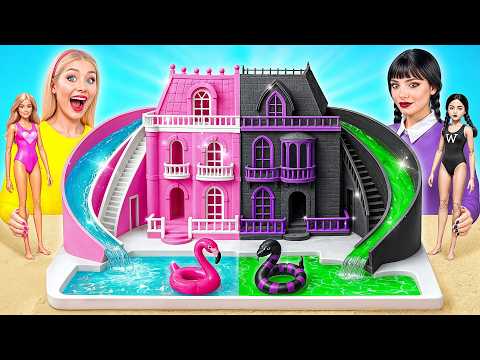 We Build Amazing Doll Swimming Pool | Wednesday vs Barbie by Multi DO Girls