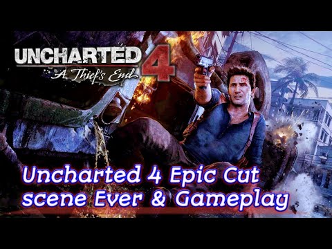 Uncharted 4 A Thifs End || Car Chase Cut scene Highlight & 20 minute Gameplay || in Hindi