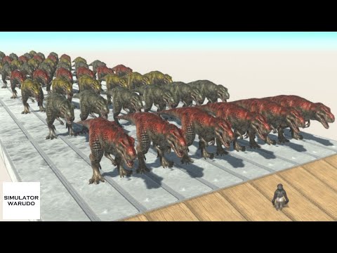 Non Human Ranged Units High Sky Defense with Carnivore Dinosaurs Animal Revolt Battle Simulator