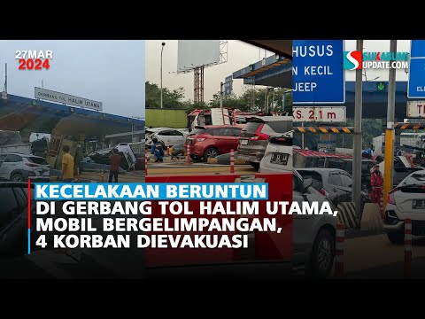 Kecelakaan Beruntun Di Gerbang Tol Halim Utama, Mobil Bergelimpangan, 4 Korban Dievakuasi