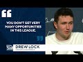 Drew Lock was EMOTIONAL for HIMSELF and "the GUYS in the LOCKER ROOM" | CBS Sports