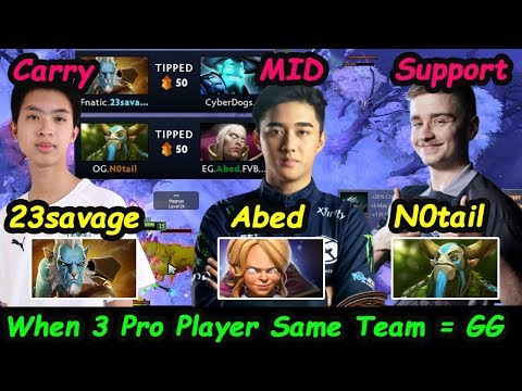 WHEN PRO PLAYER stomp Ranked Fnatic.23savage + Abed + Notail 7.23F Dota 2 pro Gameplay
