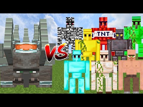 MUTANT RAVAGER vs ALL GOLEMS | Minecraft Mob Battle