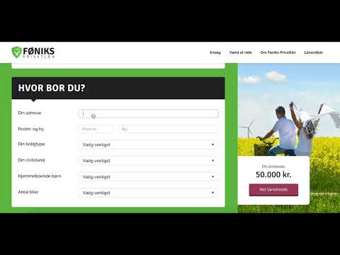 Forbrugslån med Føniks Privatlån via KrediDania - Se her hvordan