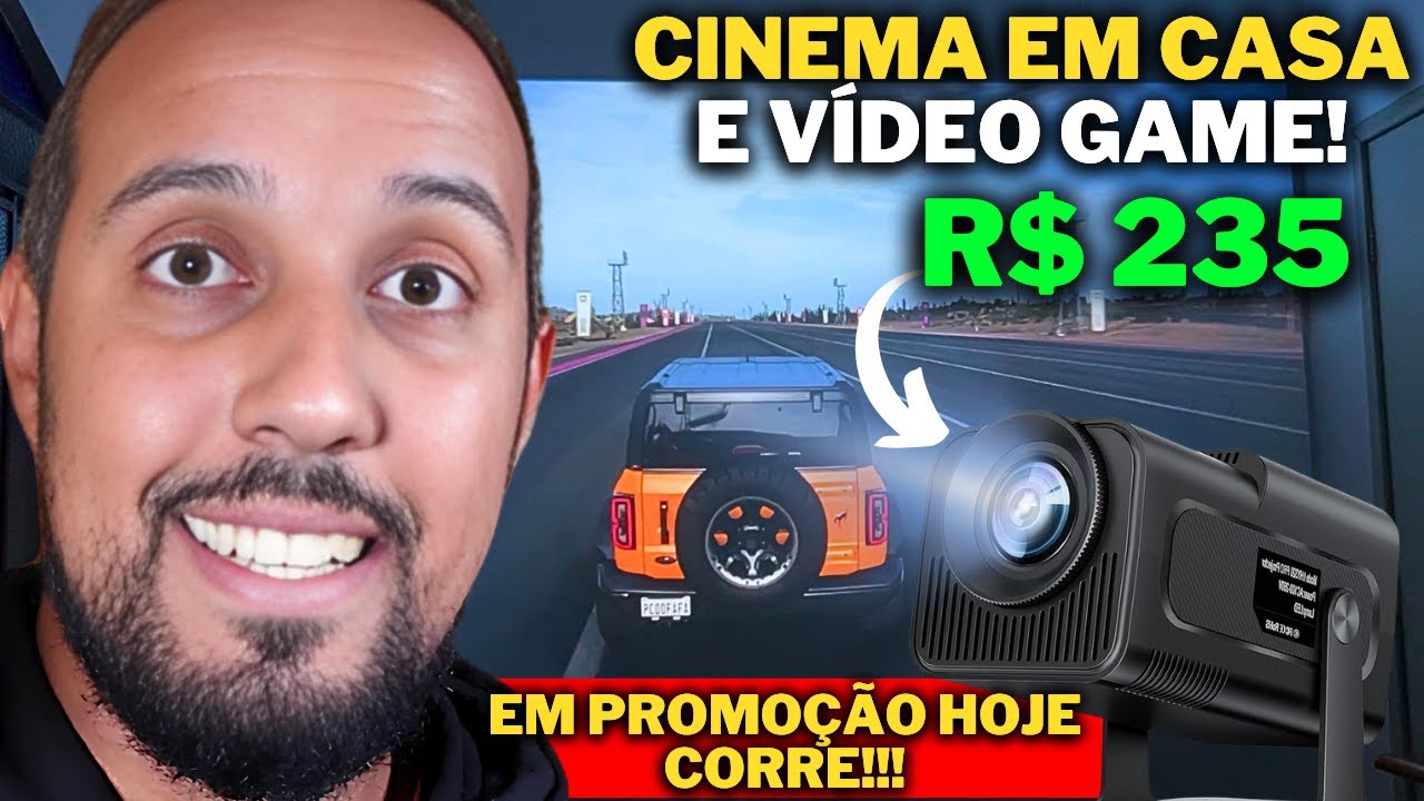 PARECE MILAGRE! PROJETOR MAGCUBIC HY320 - CINEMA EM CASA e até VÍDEO GAME! RETROARCH XBOX CLOUD