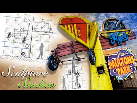 Farmyard Flyer Roller Coaster Ride Sign - Paultons Park - by Sculpture Studios