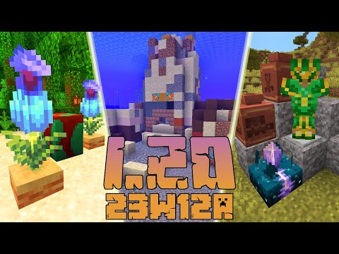 Minecraft 1.20: [Snapshot 23w12a] What's new?  NEW STRUCTURE - TRAIL RUINS!  THE PLANTING OF THE NEXT POT!