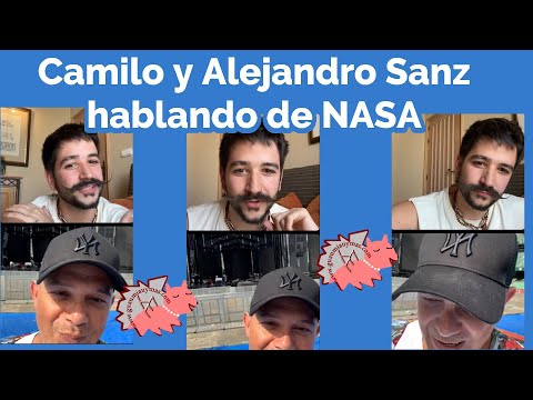 Camilo y Alejandro Sanz hablando de NASA antes del estreno