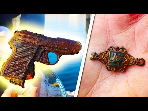 HAKENKRUIS & 2 VUURWAPENS GEVONDEN MET MAGNEETVISSEN!