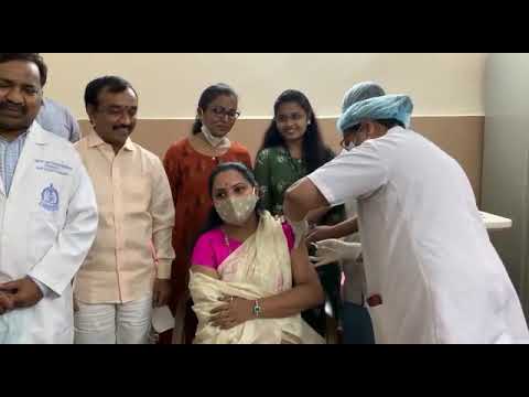 Corona vaccine was taken today for the poem of Emmelsie MLC Kalvakuntla Kavitha