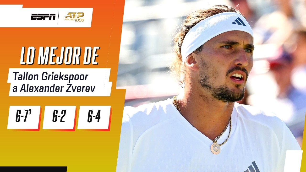 ZVEREV CAYÓ SORPREVISAMENTE Y QUEDÓ AFUERA ANTE GRIEKSPOOR EN EL MASTERS 1000 DE MONTREAL | RESUMEN