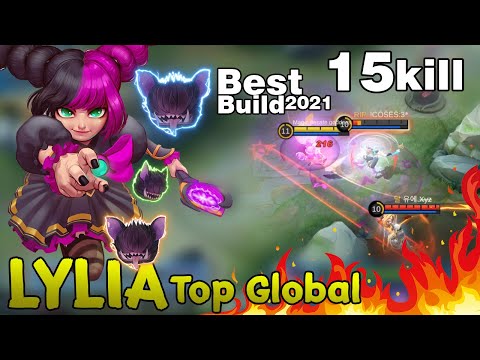 15 Kill  - Lylia Best BUild in S 22 | Easy To Kill With BRUTAL DAMAGE ~ Top Global Lylia MLBB