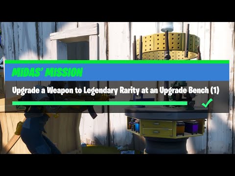 Upgrade a Weapon to Legendary Rarity at an Upgrade Bench (1) - Fortnite Midas' Mission Challenges