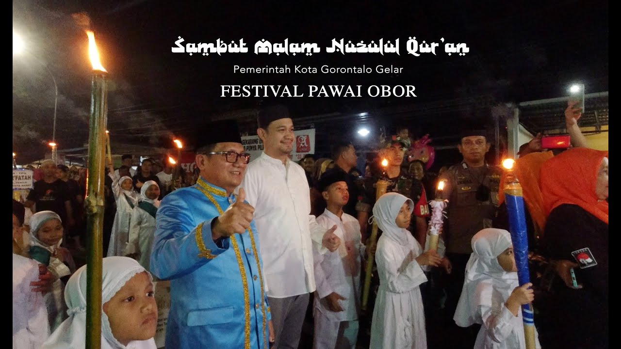 Sambut Malam Nuzulul Qur’an, Pemerintah Kota Gorontalo Gelar Festival Pawai Obor