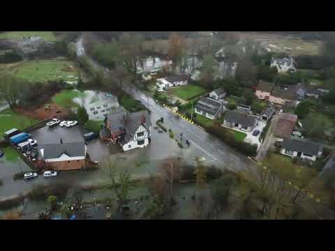 Puddletown flooding river Piddle end of January 2026