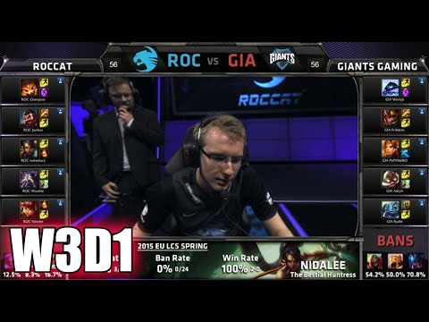 ROCCAT vs GIANTS | S5 EU LCS Spring 2015 Week 3 Day 1 | ROC vs GIA W3D1G4 VOD 60FPS