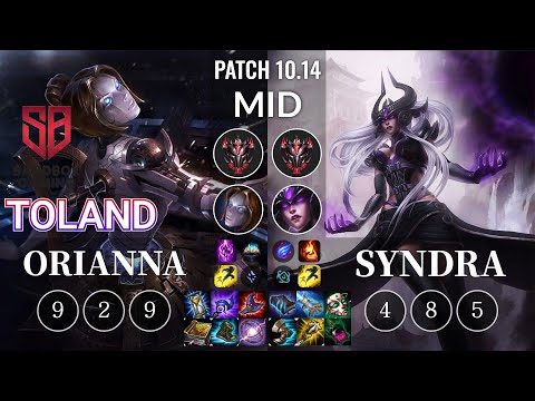 SB TolanD Orianna vs Syndra Mid - KR Patch 10.14