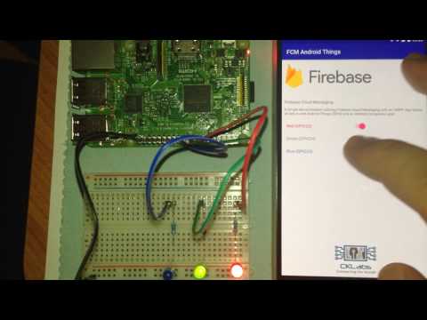 Android Things with LED:s connected to Firebase Cloud Messaging