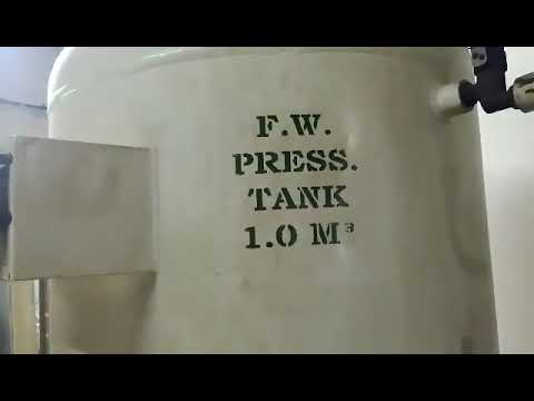 Domestic Fresh Water(Hydrophor) Pressure Tank System of a Ship; 1 Cubic meter