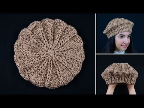 An easy crochet beret hat - a detailed tutorial!