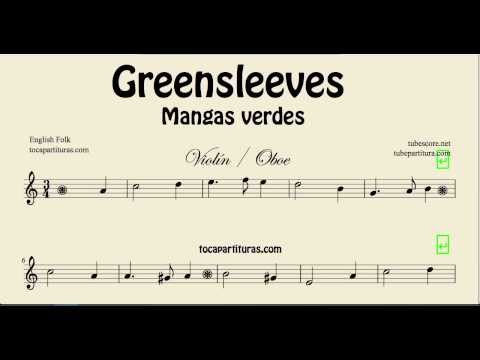 Greensleeves Sheet Music for Violin and Oboe What child is this Partitura de Mangas Verdes