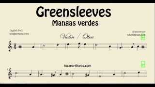 Greensleeves Sheet Music for Violin and Oboe What child is this Partitura de Mangas Verdes