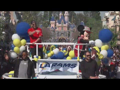 Celebrating the champs: Disneyland hosts LA Rams stars