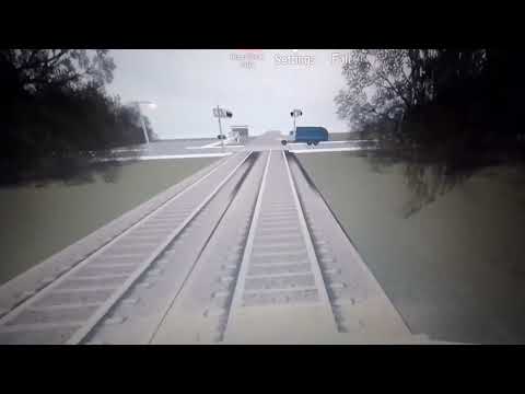 Train vs garbage truck but it's reverse