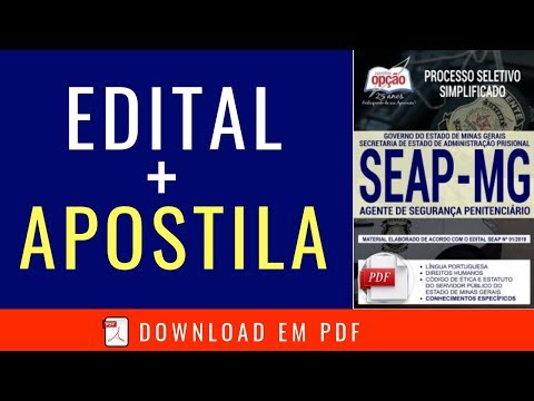 Download Apostila Agente Penitenciário MG 2018 - SEAP MG