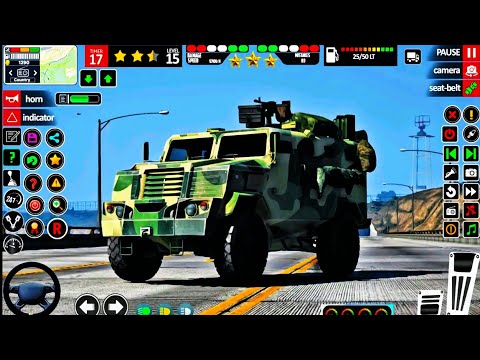Army Cargo Truck Simulator 2025 | US Military Offroad Driving Gameplay