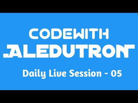 Session 05 Codewithaledtron Python C