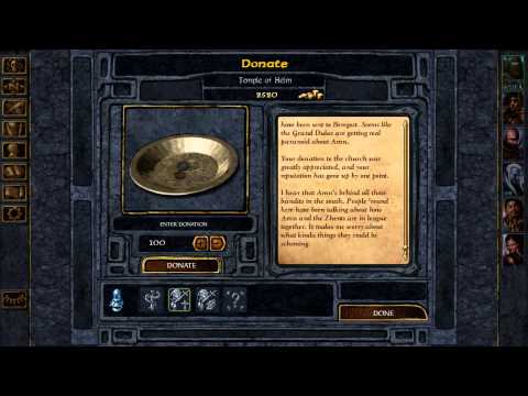 Let's Play Baldur's Gate Enhanced Edition [Part 109 - The Temple Of Helm: News And Making Donations]