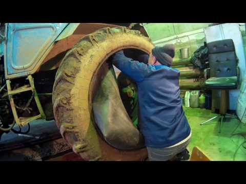 как разобрать заднее колесо МТЗ-80, не снимая с трактора, подробно