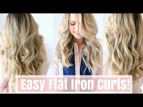 How to: Easy Flat Iron Curls (No Twisting!)
