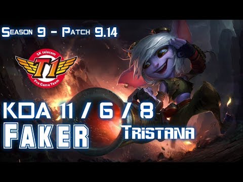 SKT T1 Faker TRISTANA vs TALIYAH Mid - Patch 9.14 KR Ranked