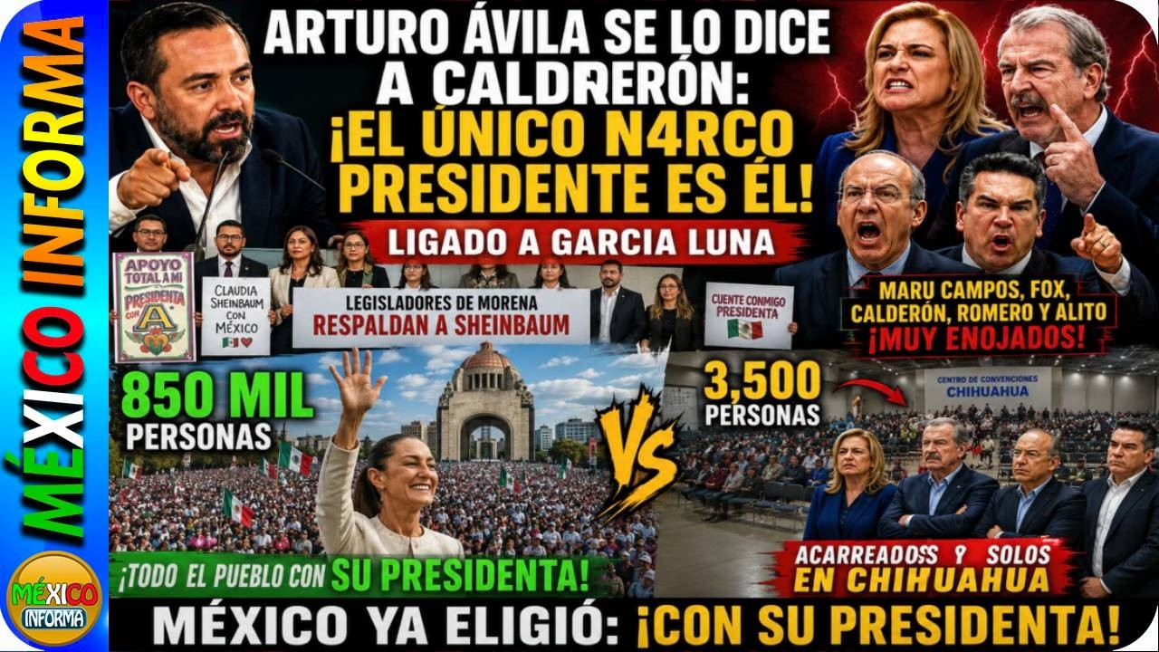 TÓMALA: ARTUTO ÁVILA SE LO DICE A CALDERÓN: ÉL ES EL ÚNICO N4RC0 PRESIDENTE. 850 MIL VS 3,500.